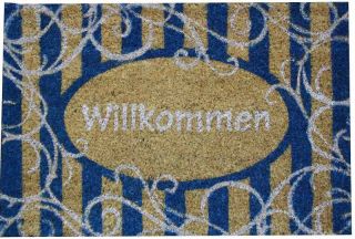 Kokos Velours bedruckt "Willkommen" (ca. 40 x 60 cm)