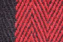 Kokos Fischgrat rot mit schwarzem Rand Breite 120 cm